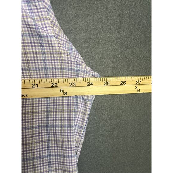 johnnie-O Performance Everest Button Up‎ Shirt Grape Plaid Size Extra Large - Picture 5 of 7